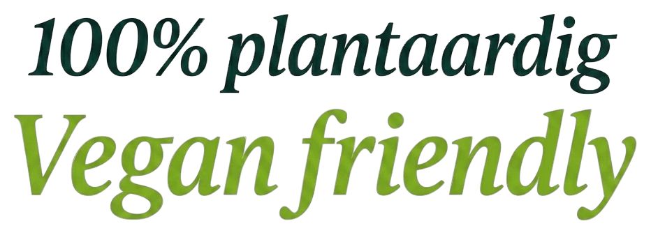 100% plantaardig, Vegan friendly